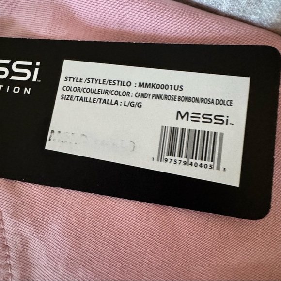 Messi authentic logo soccer player pink Tshirt size L NWT - Picture 7 of 9